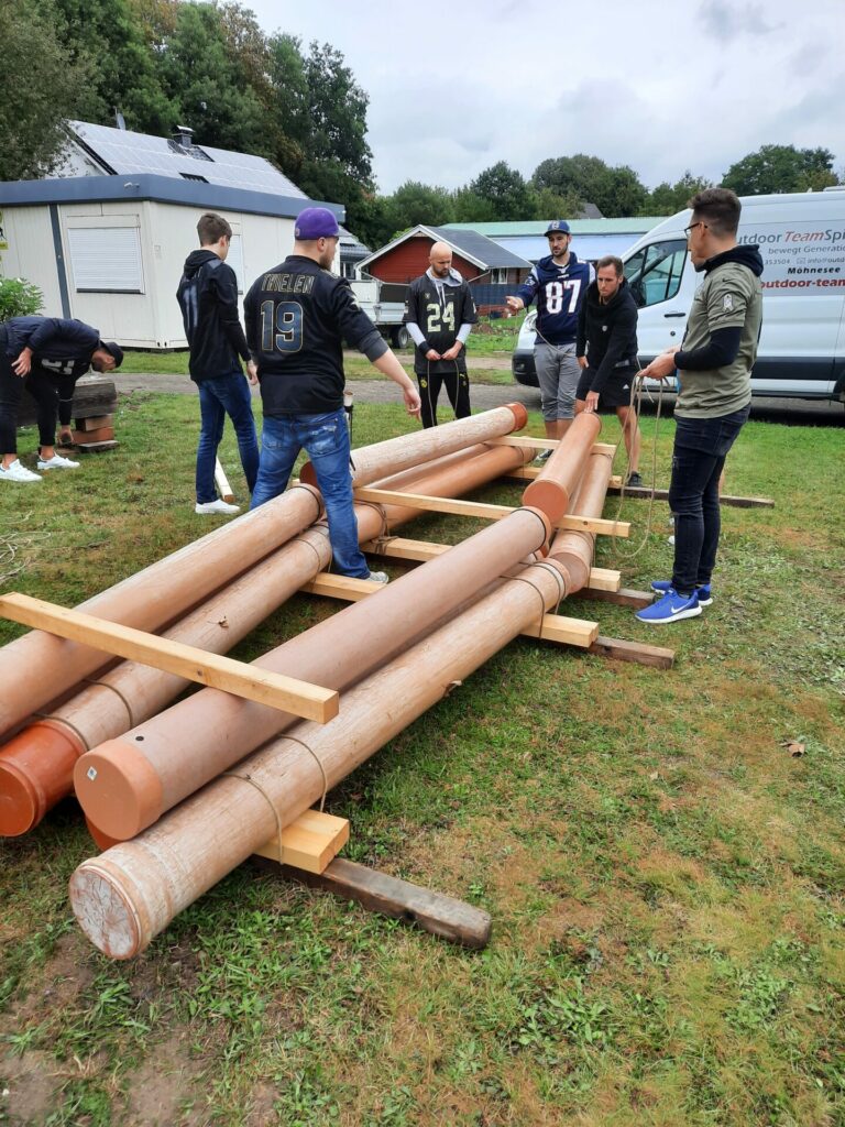 Floßbau – Outdoor Teamspiele am Möhnesee